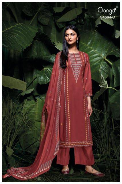 Ganga aaeva 4564 dress material factory in Gujarat